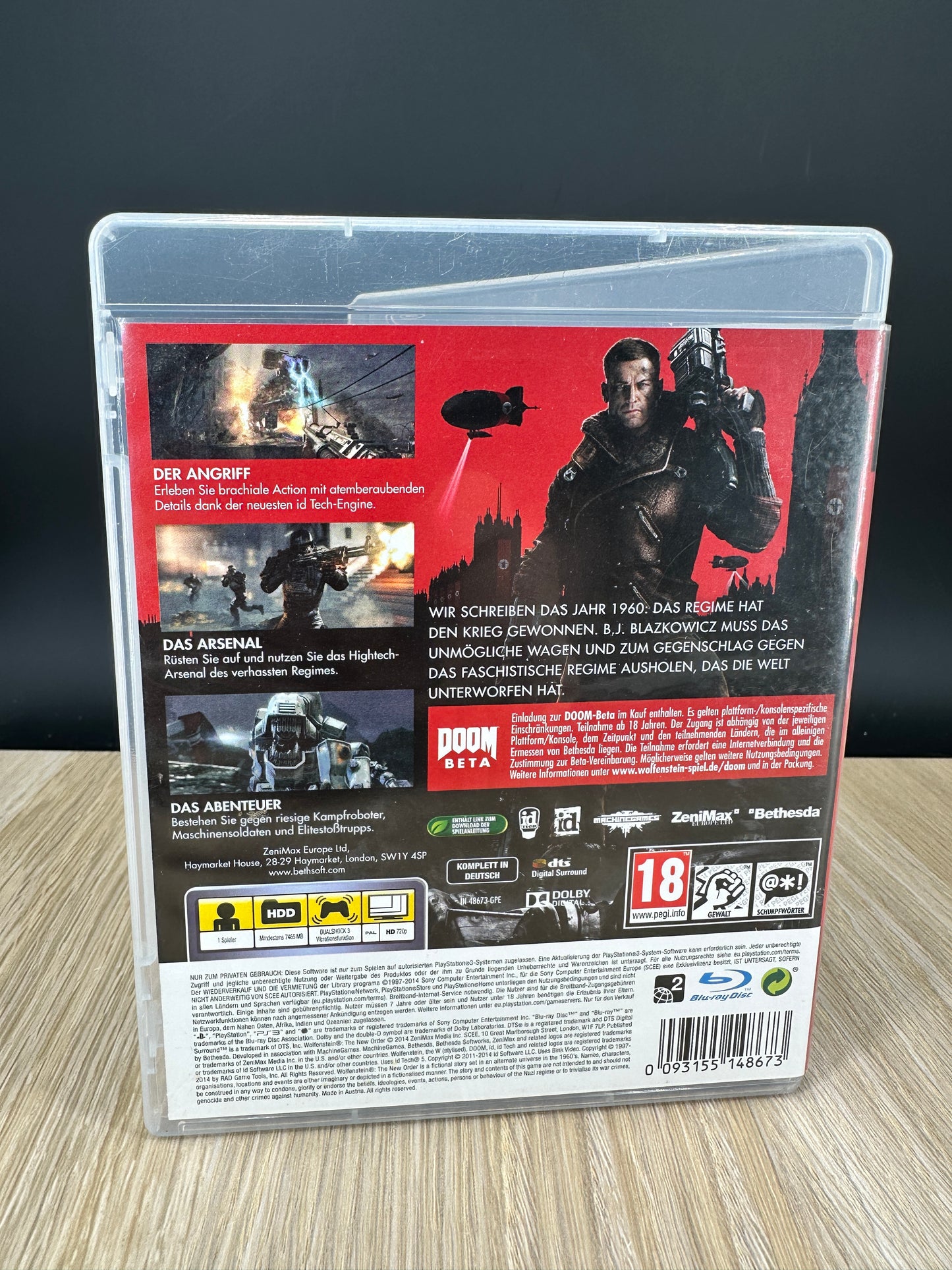 Wolfenstein: The New Order – PS3 / PlayStation 3 Spiel | Ego-Shooter | PEGI 18